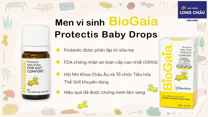 Men tiêu hóa BioGaia: Giải pháp cho hệ tiêu hóa trẻ nhỏ