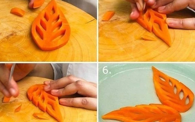 Cách tỉa hoa cà rốt đẹp lung linh tô điểm cho món ăn hấp dẫn