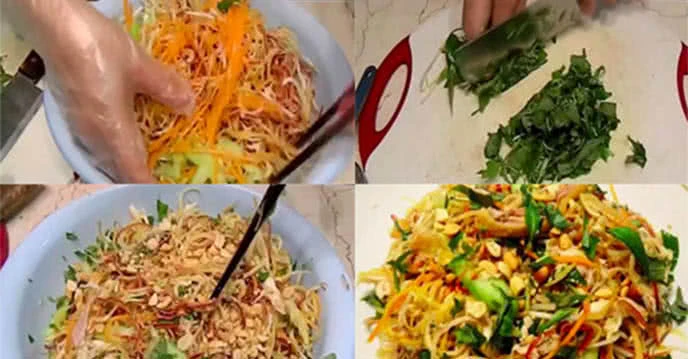 Cách làm nộm hoa chuối tai lợn GIÒN NGON, không BỊ THÂM