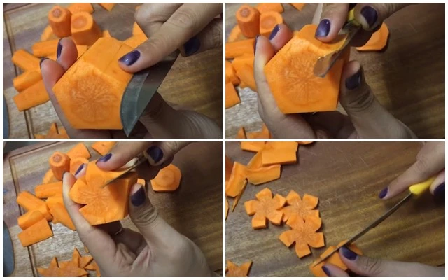 Cách tỉa hoa cà rốt đẹp lung linh tô điểm cho món ăn hấp dẫn