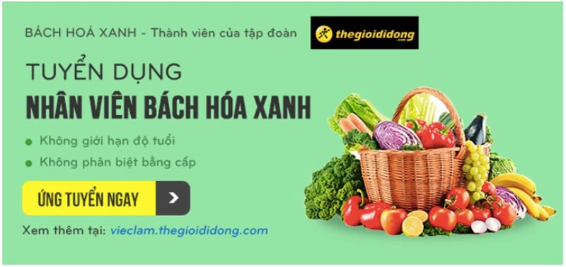 Bạn muốn có thu nhập ổn định? Hãy đến với... Bách Hoá Xanh!