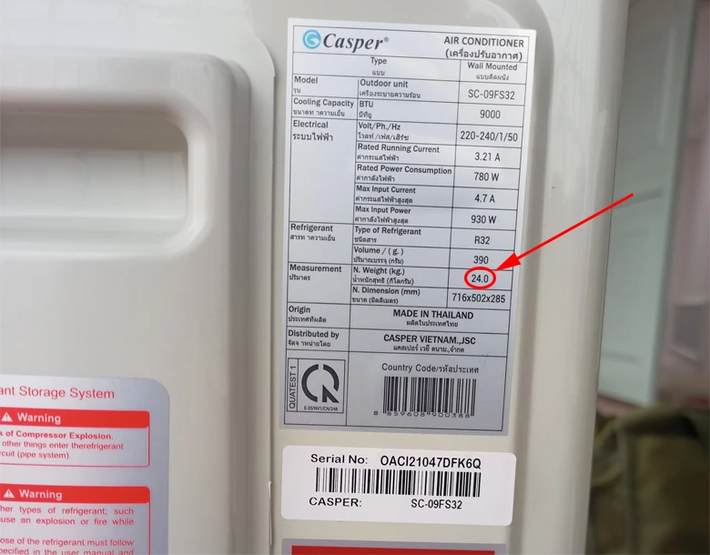 Cục nóng điều hòa nặng bao nhiêu Kg? [Cập nhật mới nhất]