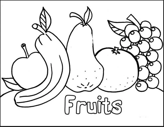 +100 Mẫu Hình tô màu hoa quả đẹp dành cho các bé