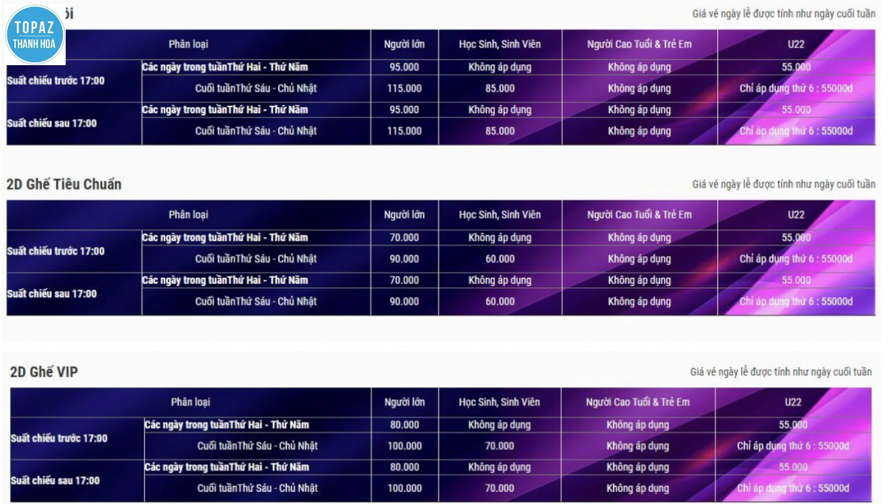 Lịch chiếu phim Vincom Thanh Hóa hôm nay tại Lotte Cinema