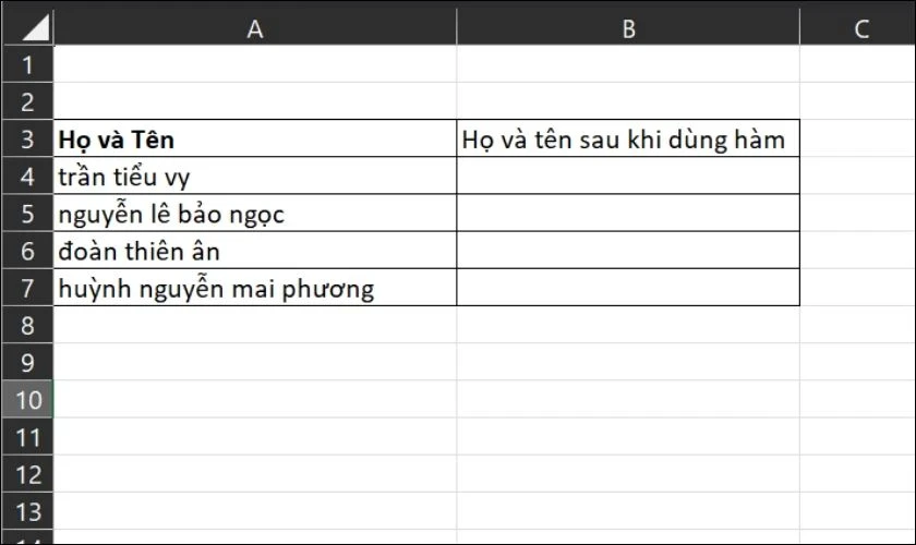 Hướng dẫn mẹo viết hoa chữ cái đầu trong Excel nhanh gọn