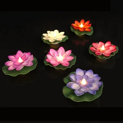 Đèn hoa đăng hình bông hoa sen chạy pin - Nến điện tử giá rẻ Vietcandle