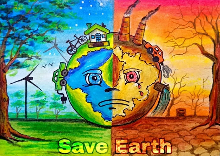 Vẽ Tranh Bảo Vệ Môi Trường Bằng Giấy A3 Ý Nghĩa Sâu Sắc