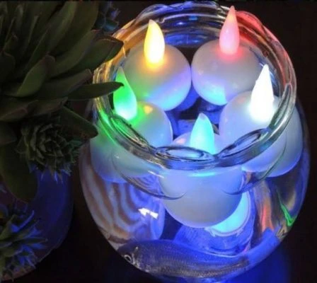 Đèn hoa đăng hình bông hoa sen chạy pin - Nến điện tử giá rẻ Vietcandle