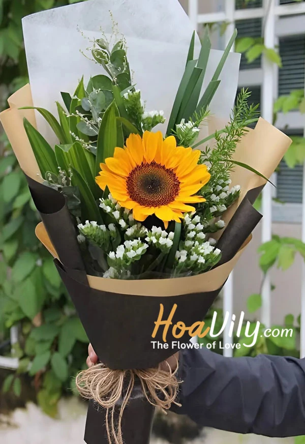 Chia sẻ cách bó hoa 1 bông đơn giản mà cực đẹp