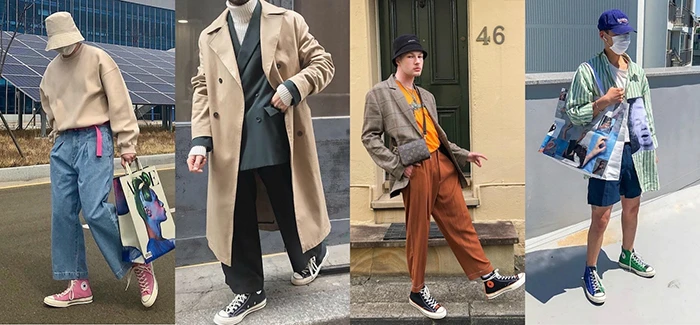 Làm phép so sánh giữa giày Converse cổ cao và cổ thấp