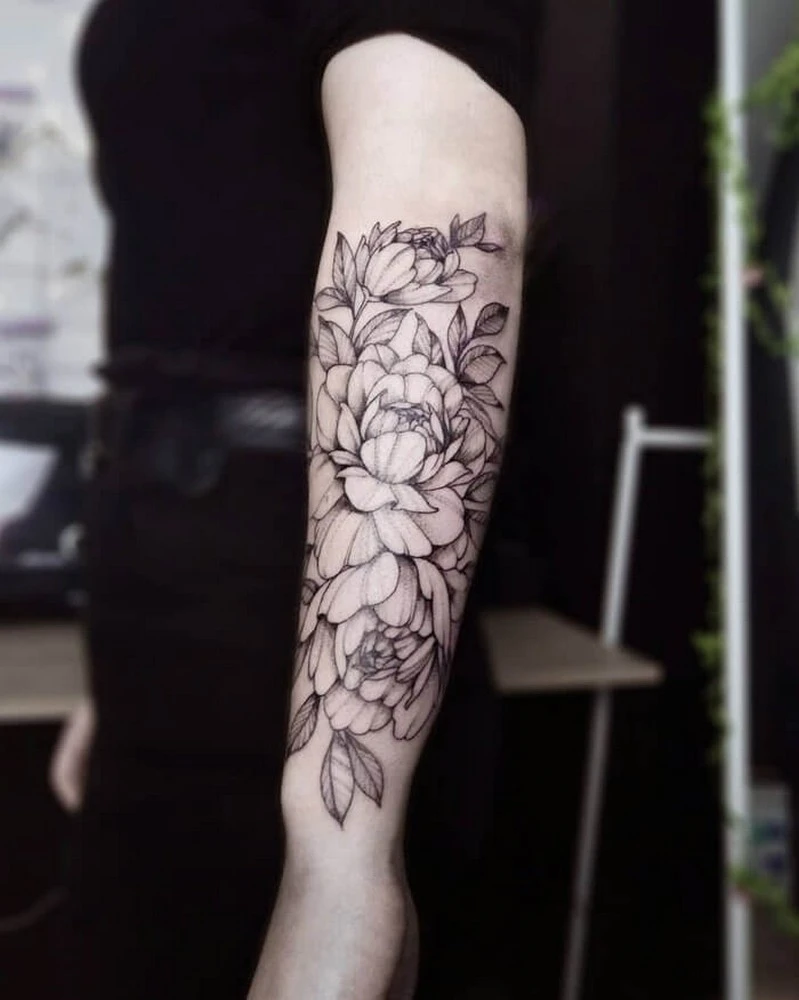 Hình xăm hoa mẫu đơn và ý nghĩa tuyệt vời cho nam nữ