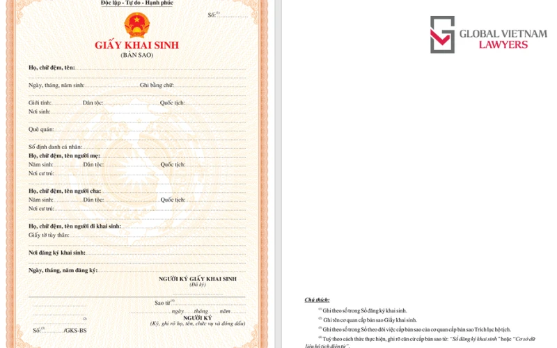 Cấp giấy khai sinh bản sao theo đúng quy định pháp luật