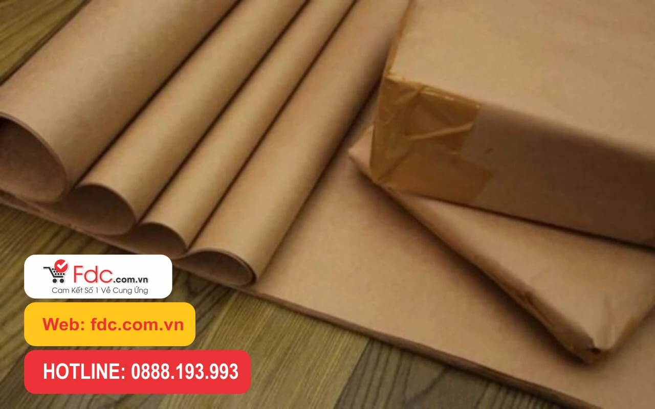 Giấy gói hàng, Giấy Kraft gói hàng giá rẻ (giấy xi măng)