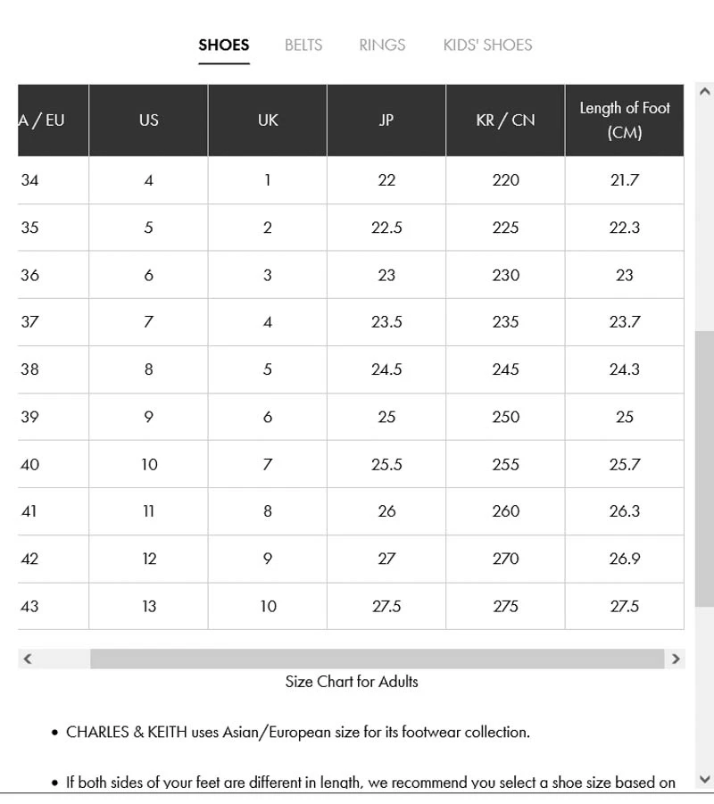 Bảng quy đổi size giày US nam nữ chuẩn và dễ đối chiếu nhất