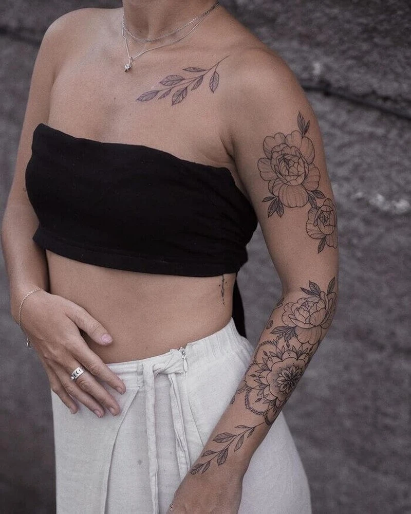 Hình xăm hoa mẫu đơn và ý nghĩa tuyệt vời cho nam nữ