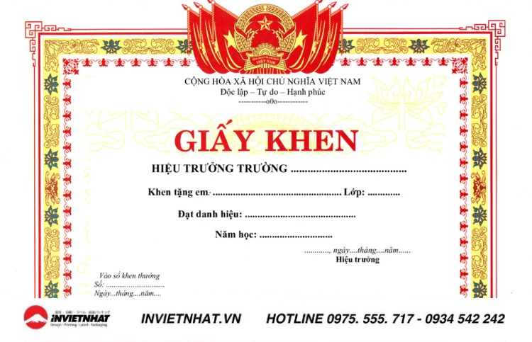 Tải mẫu giấy khen bằng khen đẹp mới nhất