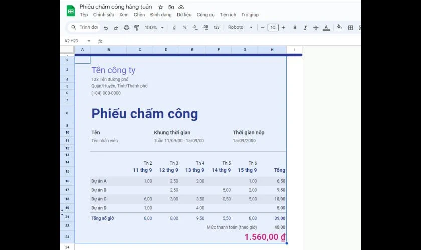 Hướng dẫn cách in Excel vừa trang giấy A4