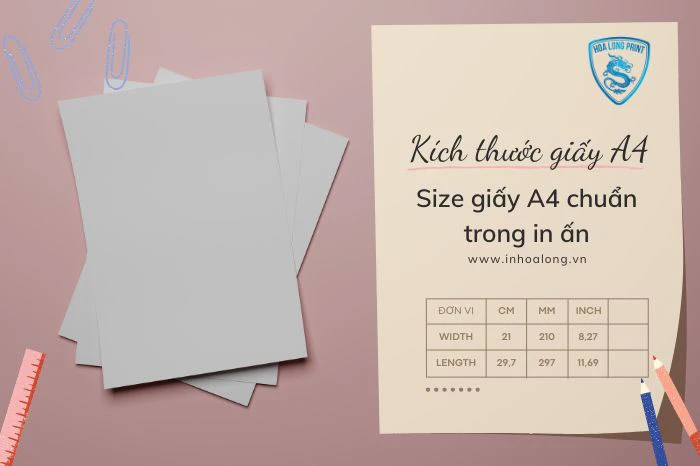 Kích thước giấy A4 là bao nhiêu cm, inch – Size giấy A4 chuẩn trong in ấn