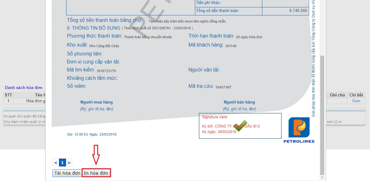 Lợi ích từ hóa đơn petrolimex cho doanh nghiệp