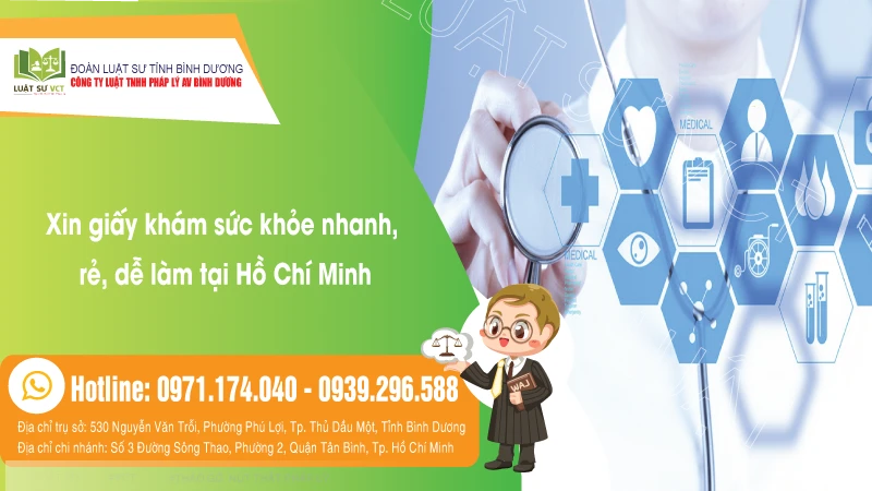 XIN GIẤY KHÁM SỨC KHỎE Ở ĐÂU NHANH, RẺ, DỄ LÀM TẠI HỒ CHÍ MINH