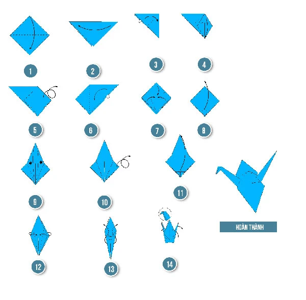 Hạc giấy - Ý nghĩa hạc giấy và cách gấp đơn giản