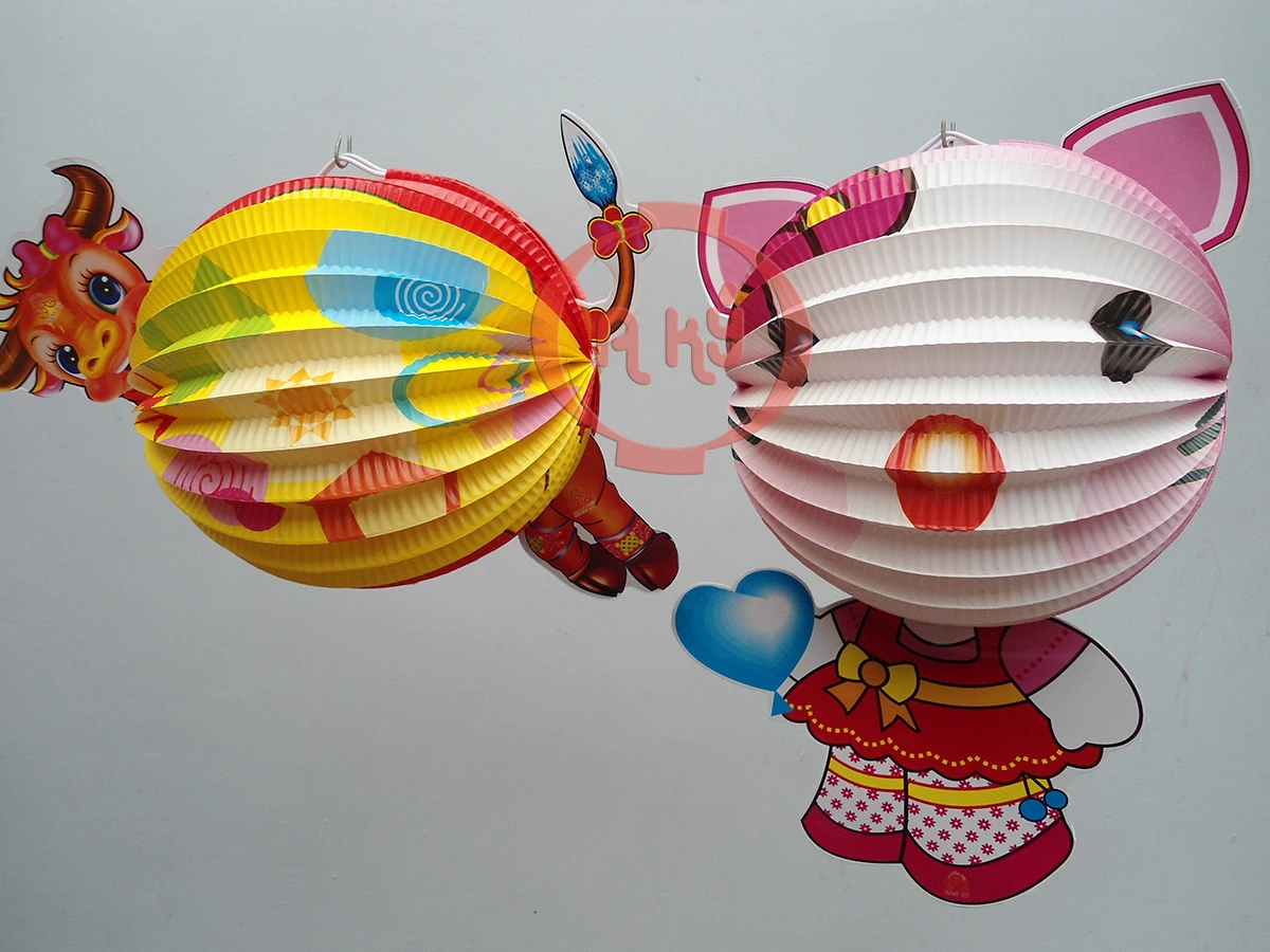 Lồng đèn trung thu giấy xếp thú