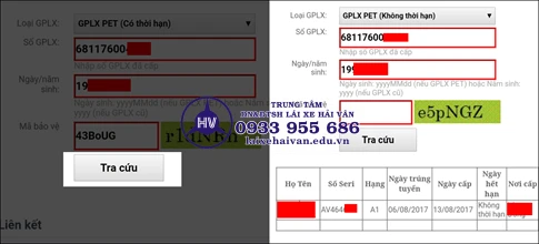 Hướng dẫn Tra cứu GPLX trực tuyến tại Website Tổng Cục Đường Bộ Việt Nam