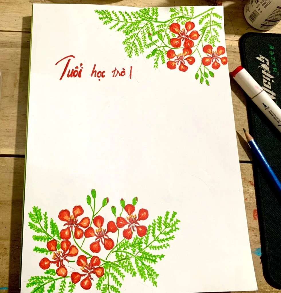 Những mẫu trang trí giấy A4 đẹp, cute