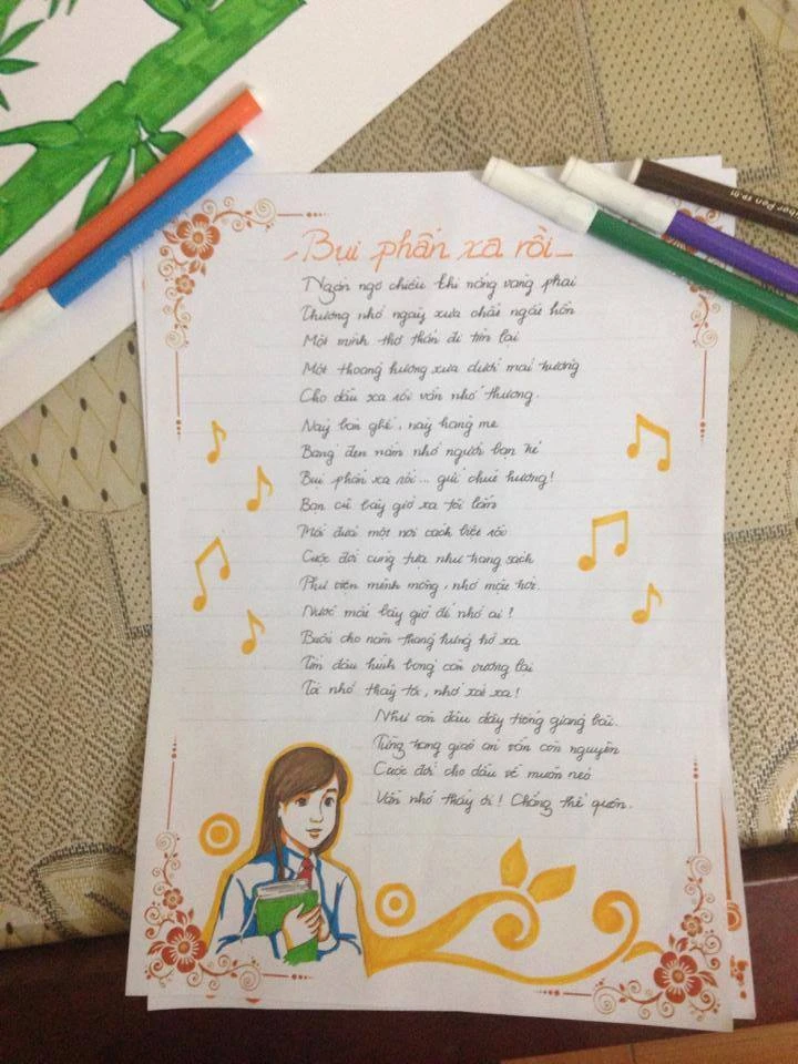 Những mẫu trang trí giấy A4 đẹp, cute