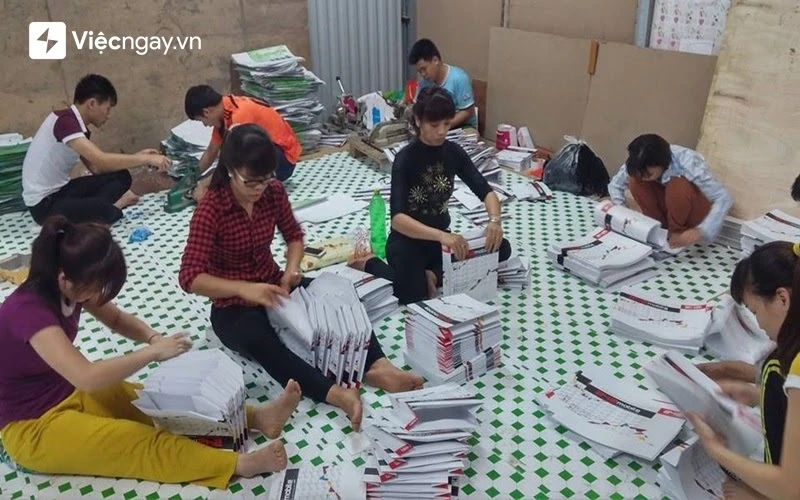 Nhận hàng gấp giấy về nhà làm thêm hiệu quả