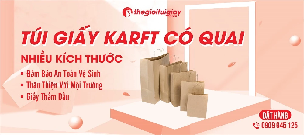 Lợi ích của túi giấy kraft có quai trong bảo vệ môi trường