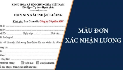 Giấy xác nhận lương: Tài liệu chứng minh thu nhập