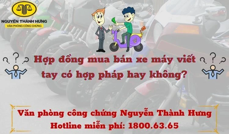 Giấy bán xe máy và quy trình hợp đồng mua bán