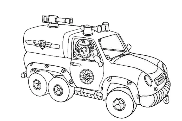 Tô màu tranh xe cứu hỏa