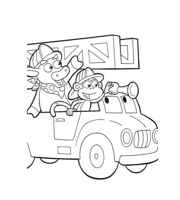 Tô màu tranh xe cứu hỏa