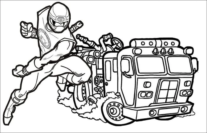Tô màu tranh xe cứu hỏa