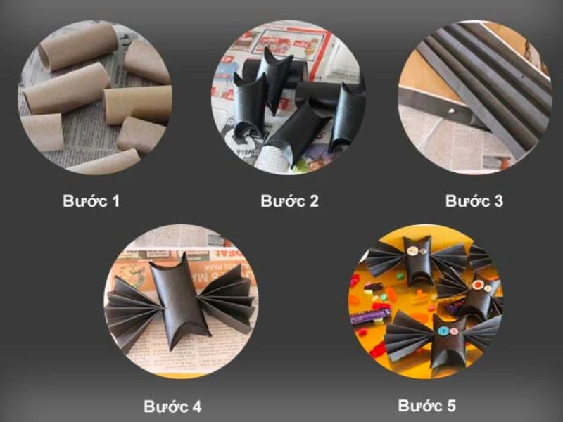 Trang trí Halloween bằng giấy độc đáo và sáng tạo