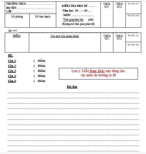 Giấy thi cấp 2 và vai trò quan trọng trong kỳ thi