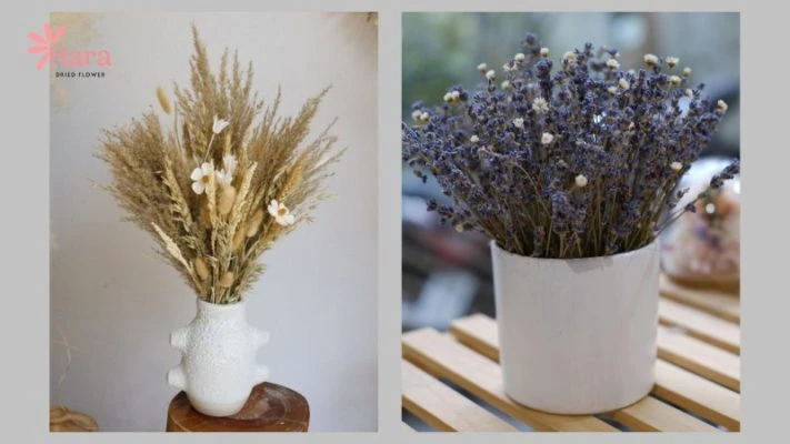 Hoa khô trang trí - Giải pháp bền vững cho không gian
