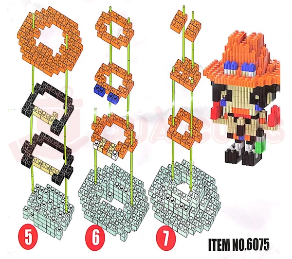 [KÈM ẢNH] Giấy hướng dẫn lắp lego nhân vật Ace One Piece - Quà Cưng