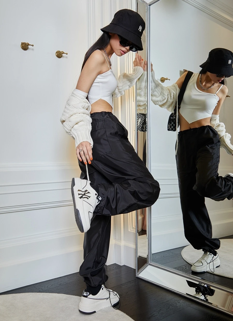 0485 - HÀNG CHÍNH HÃNG - GIÀY MLB CHUNKY LINER - ĐEN - * BLACK / WHITE * - CODE: 3ASXCA12N-50WHS