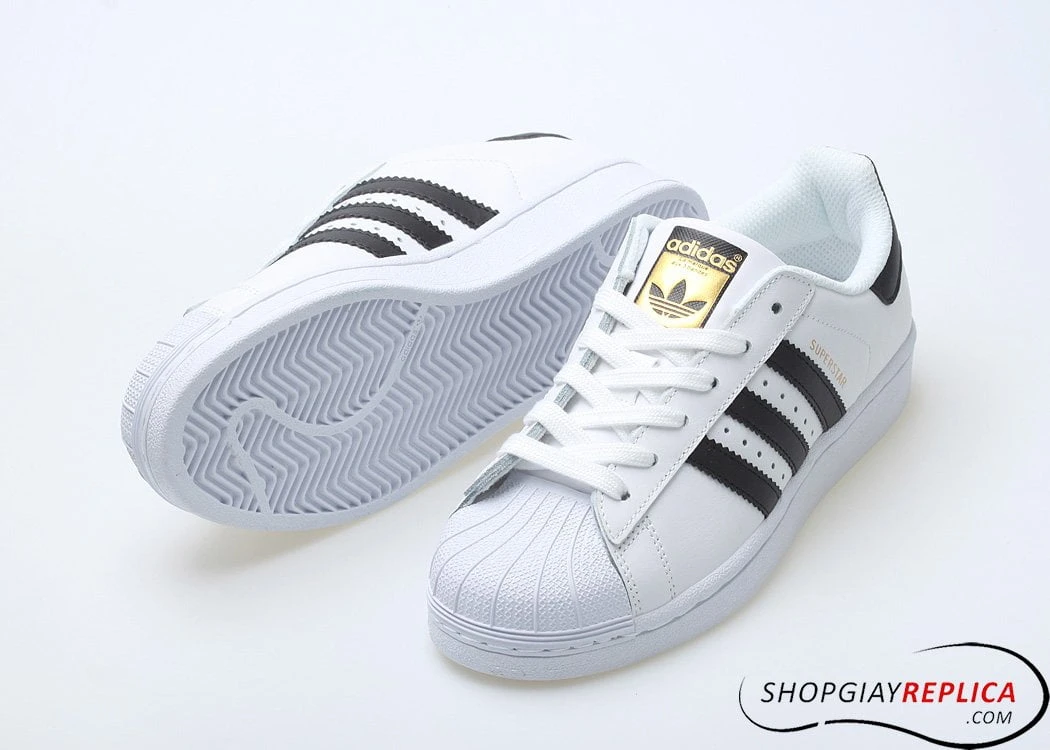 Giày Adidas Superstar trắng sọc đen Rep 1:1