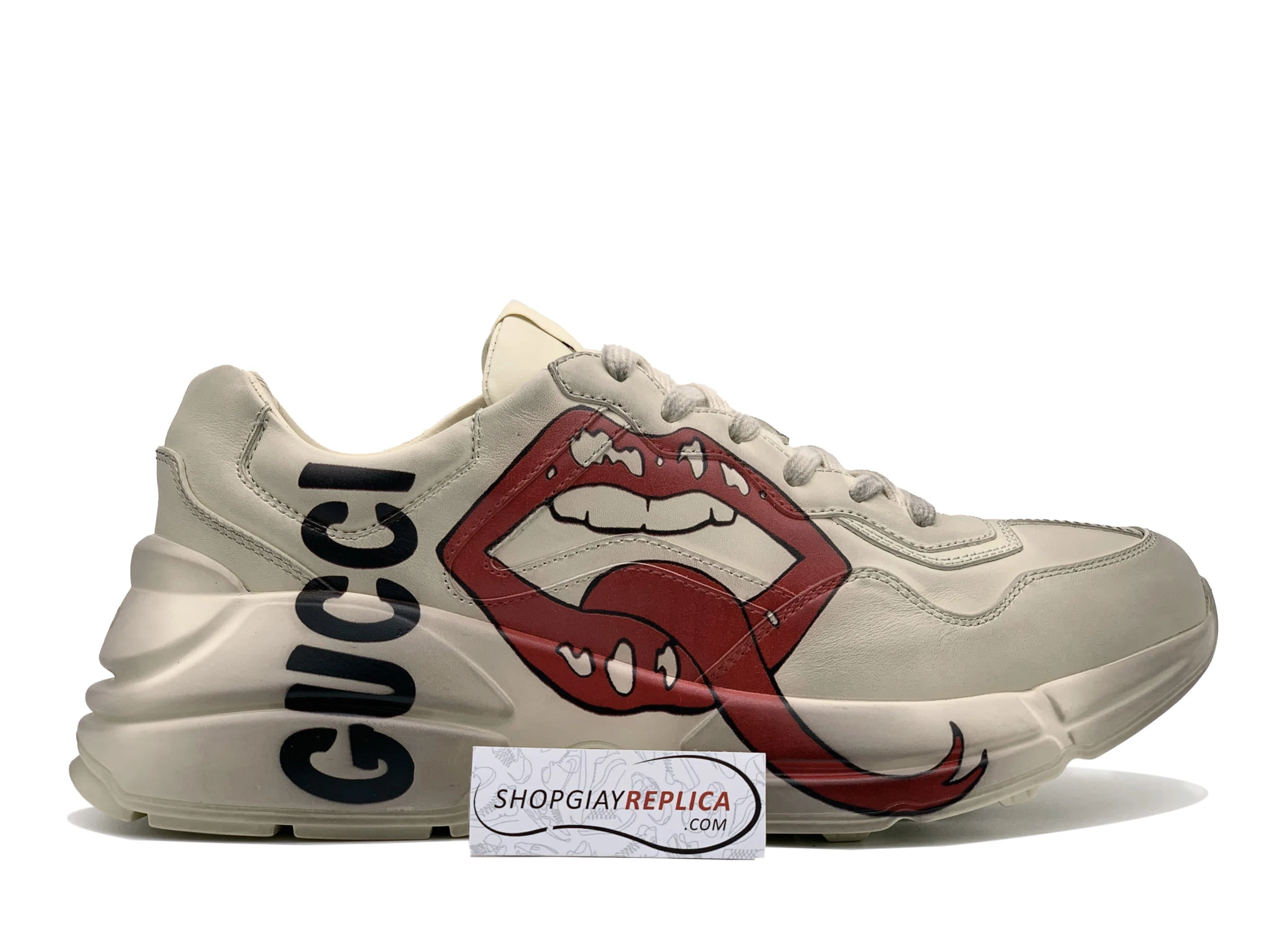 Giày Gucci Dơ Mouth Môi Bẩn Like Auth