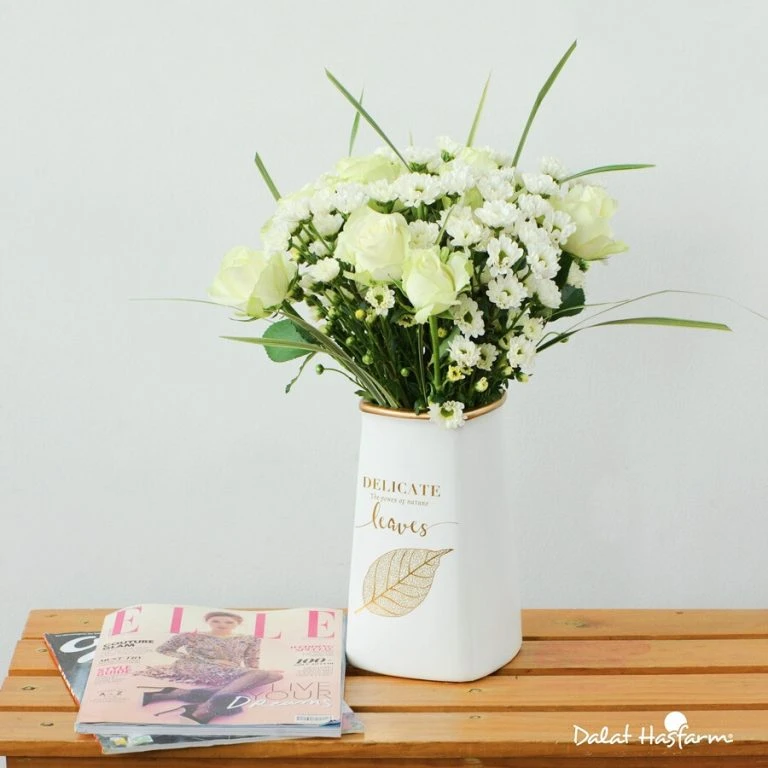 Gợi ý những mẫu cắm hoa hồng đẹp nhất tại nhà