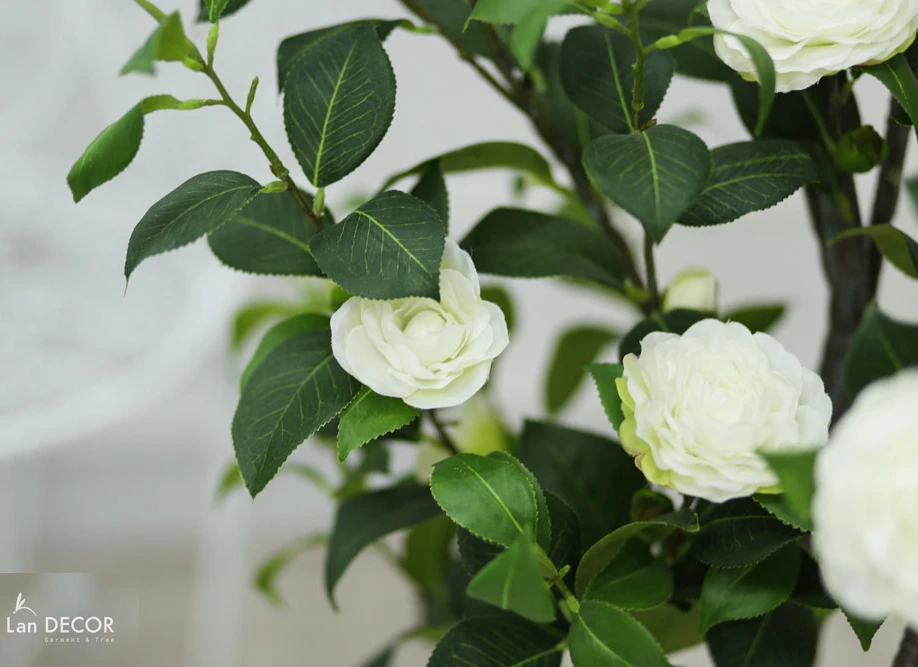 CÂY HOA BẠCH TRÀ 150CM | LAN DECOR | LC3012 - Tường cây giả