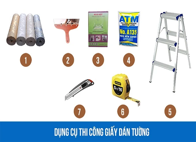 Quy trình thi công giấy dán tường đơn giản nhất