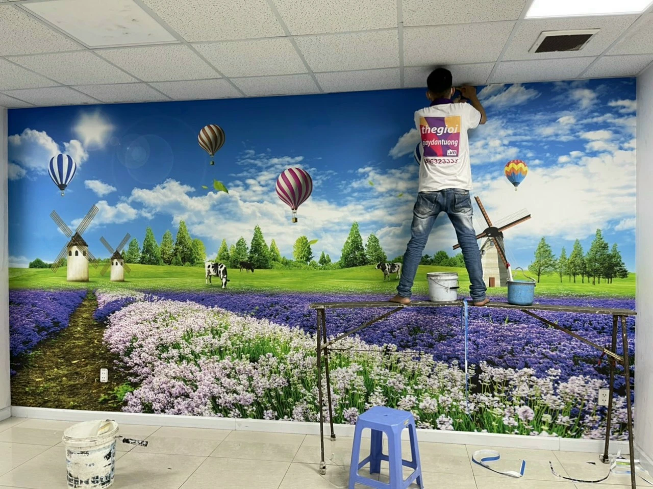 Quy trình thi công giấy dán tường đơn giản nhất