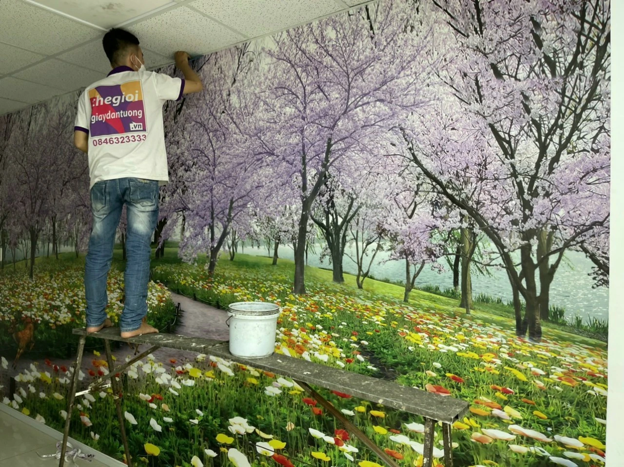 Quy trình thi công giấy dán tường đơn giản nhất