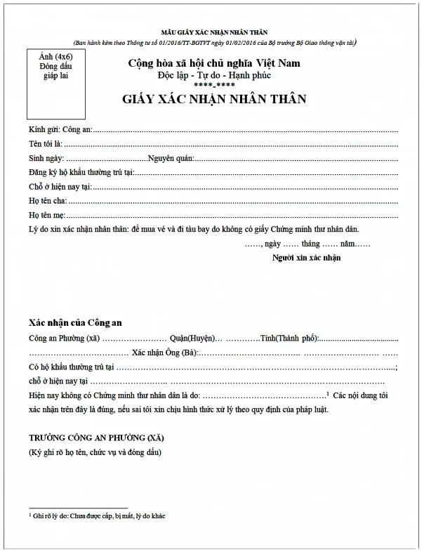 Hướng Dẫn Xin Mẫu Giấy Xác Nhận Nhân Thân Đúng Quy Định
