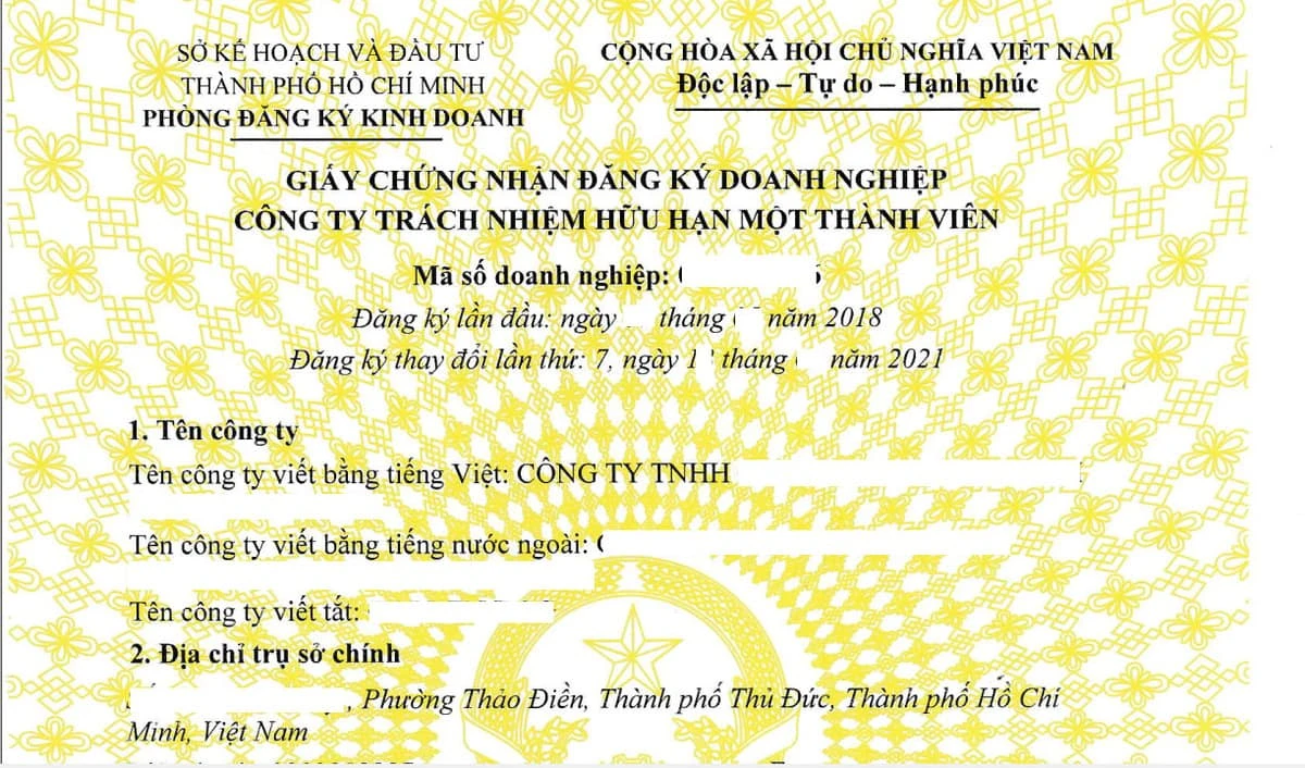 Mẫu giấy phép kinh doanh cần biết cho doanh nghiệp